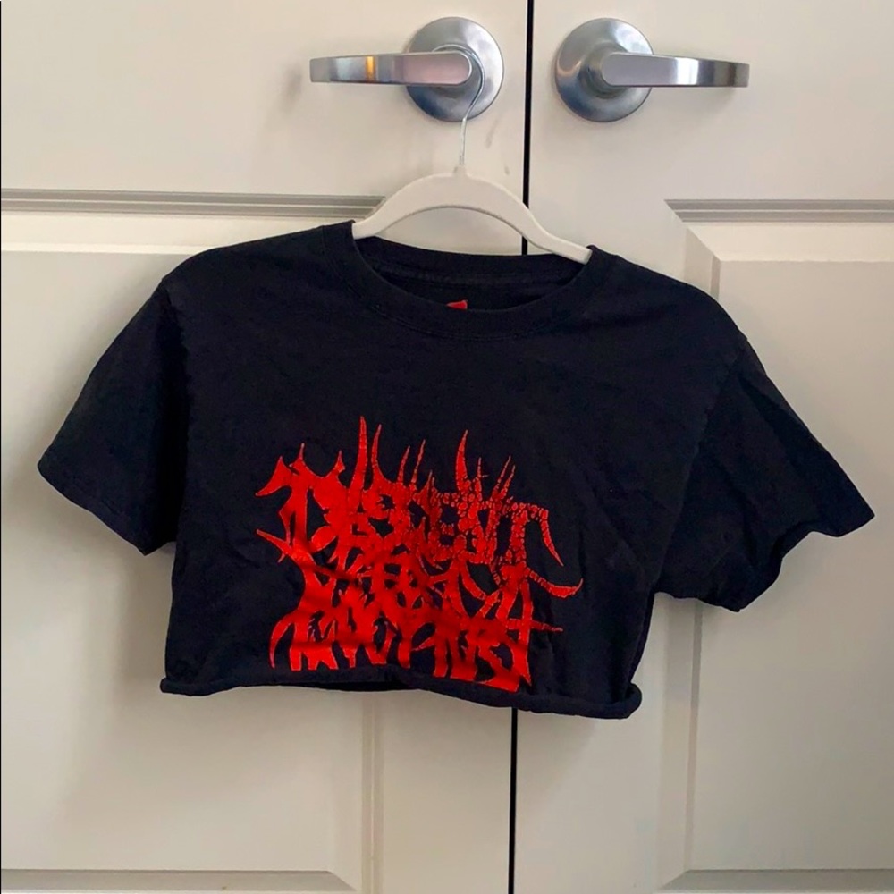 Small rock band cut off t-shirt